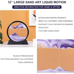 12 Inch Purple Moving Sand Art Picture, 3D Flowing Sand Desk & Table Decor