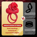 Vibrating Cock Ring Sex Toys For Men, Penis Ring Vibrator Clitoral Stimulator With Sucking Play, 10 Vibrations Rose Adult Couple Sex Toys For Male Female Pleasure