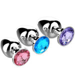 Luxury Metal Anal Plug With 3 Different Sizes Anal Trainer Jewel Butt Plug S&M Adult Anal Plugs Woman Men