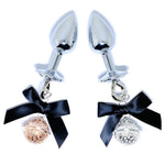 Hollowed-Out Sex Toys Flower Bell Anal Plug Erotic Products Delicate Bow Metal Anal Plug