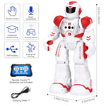 Robots Toy For Kids, Rc Gesture Sensing Toy, Interactive Walking Singing Dancing Robot Birthday Presents For Boys Girls Age 6 7 8 9 Years Old,Red