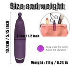 Finger Massager G Spot Vibrator - Mini Vibrator Clitoral Stimulator Nipple Sex Toys, Silicone Portable With 10 Modes Multi-Frequency Vibrator, Adult Sex Toys & Games For Men & Women, Couples - Purple