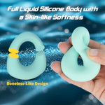 Full Liquid Silicone Soft Vibrating Cock Ring, 0.09Lb Mint Green App Pleasure Penis Ring Vibrator Couples Adult Sex Toys For Men Women, 10 Vibrations Male Couple Sex Toy Game For Men Erection