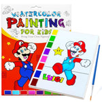 Watercolor Coloring Book for Kids Ages 4-8, Arts and Crafts, Painting Kit