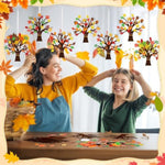 438 Pcs Fall Thanksgiving Craft Kit, DIY Thankful Tree Ornaments with Leaves & Squirrels
