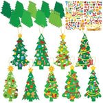 945 Pcs DIY Christmas Tree Craft Kit for Kids with Stickers & Holiday Decorations