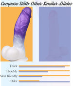 8-Inch Realistic Silicone Dildo - Thick G-Spot & Anal Stimulator