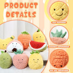 8 Pcs Cute Fruit Plush Pillow Stuffed Fruit Toy 8 Inch Avocado Banana Watermelon Peach Strawberry Mango Carrot Pineapple Plush Toy Kawaii Hugging Plushies For Boys Girls Party Favors