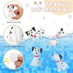 48 Pcs Dalmatian Dogs Bulk Mini Dalmatian Figures Christmas Rubber Dog Squeaky Cute Floating Toy Bath Toy Rubber Puppy For Operation Christmas Birthday Decorations Gifts