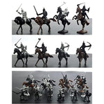 28Pcs/Set Medieval Knights Toy Soldier - Army Figures Miniature Playset With Cavalry, Horses And Soldiers (Knights And Horse Set)