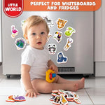 Large Set Of Safe Fridge Magnets For Toddlers 1-3 - Refrigerator Magnets For Kids – Baby Magnets For Refrigerator 1 Year Old - Magnetic Animals For Toddlers 1-3 - Zoo Animal Magnets