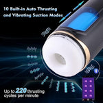 Male Masturbator App Controlled Sex Machine, Automatic 2-In-1 Sex Toy With 10 Thrusting, Vibration Sucking Modes Pocket Stroker, 3D Realistic Sleeve For Men Masturbation