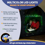 L’Arche Sensory Tent For Kids With Led Lights & Remote Blackout Pop-Up Calm Down For Autism, Adhd & Spd Indoor Sensory Room & Play Tent Foldable & Portable (Space Theme, Regular 35.4 In)