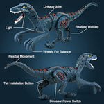 Large Remote Control Dinosaur Toys Kids - Jurassic Velociraptor Toys Imitates Walking And Sounds - Robot Toys That Can Sing, Shaking Head And Tail