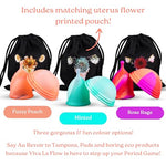 Reusable Menstrual Cup -100% Medical Grade Silicone - No Metals or Toxins - Soft & Comfortable Period Care - Leak Free - 10 Hours of Protection -Size B-Rose Rage