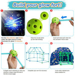 160Pcs Kids Fort Building Kit Glow In The Dark Build A Fort With Blanket Stem Educational Toys For 4 5 6 7 8 9 10 11 12 Years Boys Girls Ultimate Construction Gift Diy Forts Builder Set Indoor Outdoor