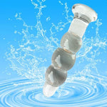 Glass Anal Beads,Crystal Dildo Butt Plugs Anal Beads Glass Pleasure Wand Anal Trainer Sex Toy Glass Anal Beads Butt Plug Prostate Massager P-Spot Stimulation Anal Trainer Sex Toys For Men Women