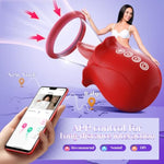 Sex Toys Vibrator For Woman-Rose Sucking Sex Toy,3 In 1 Sucking &Licking Rose Vibrators Sex Toy-Dildo G Spot Vibrator Nipple Clitoral Stimulator, 2 Suction Cup Vibrator Adult Sex Toys For Women Couple