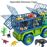 Dinosaur Truck Toys For Kids 3-5 Years, Tyrannosaurus Transport Car Carrier Truck With 8 Dinosaur Figures, Activity Play Mat, Dinosaur Eggs, Trees, Capture Jurassic Play Set For Boys And Girls
