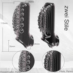 Penis Sleeve Girth Extension Enhancer For Men - Penis Extension Enlargement Sleeve, Lock Time Delay Anal Dildo Sexual Stimulation Device, Bdsm Bondage Restrict Sex Toy (Black)