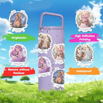 50 Pcs Birth Month Flower Fairy Stickers, Waterproof Vinyl Decals for Crafts
