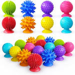 Sensory Fidget Toys Kids Adults: 16 Pack Textured Suction Toys For Autism Kids Calming - Quiet Anxiety Fidgets For Classroom Prize - Calm Down Toy For Girls Boys - Gifts Christmas Stocking Stuffers