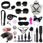 Restraints Sex Toys 26 Pcs Bondage Restraints Kits Fetish Bed Restraints Set For Beginners Sm Adult Games Cuffs Gag Blindfold Spanking Paddle