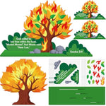 24 Set 3D Burning Bush Craft Kit for Kids, Baby Moses VBS Sunday School Activity