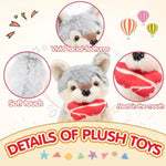 Grey Wolf Plush Toy - Soft Stuffed Animal Wolf Plush, Cuddly Wolf Stuffed Toy, Gift For Kids, Children, Safe & Durable Plushie, 13 Inch
