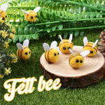 30 Pcs Wool Felt Bees, Cute Plush Bee Embellishments for DIY Crafts