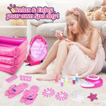 Gift Set For Girls 7, 8, 9, 10-12 Years Old, Spa Day Toys, Kids Manicure Pedicure Kit And Nail Art Kit,Christmas Birthday Gifts For Girls Age 7-12