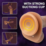 9" Realistic Silicone Thrusting Dildo Vibrator With Heating & Suction Cup, 3 Thrust & 9 Vibration Modes For G-Spot & Anal Stimulation, For Women & Couples