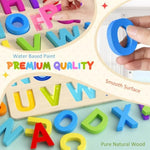 Alphabet Puzzles, Wooden Puzzles For Toddlers, Abc Shape Puzzles For Kids, Preschool Learning Activities, Gift For Girls Boys
