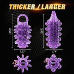 Penis Rings Sleeve Cock Ring Cock Sleeve Delay Ejaculation Stronger Erection Enhancement Adult Sex Toys For Men Penis Pump Extender Girth Extension Enhance Partner Experience-Purple