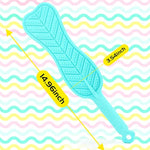 Spanking Paddle For Sex Play Textured Rubber Palm-Leaf Fan Shaped Slapper With Bumps Flexible Flirt Toy For Sm Bondage Game Adult Couple Blue 14.96 Inch