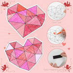 60 Pcs Love Heart Magnet Craft Kit, DIY Mother's Day Coloring Gifts for Mom