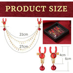 Non Piercing Nipple Clamps For Pressure Jewelry Sex Toy, Red Adjustable Breast Clit Clip Nipple Stimulates Women Girl Female Pleasure Gifts