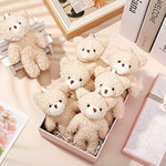 40 Pcs Christmas Mini Bear Toy 4.7 Inch Stuffed Tiny Bear Gifts Soft Keychain Mini Stuffed Animal Small Plush Jointed Doll For Kids Adult Diy Keychain Party Favor(Simple Style)