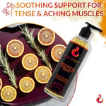 Massage Oil For Couples, Women & Men (1 Bottle, 8 Fl Oz) - Orange Blossom With Rosemary Scented Sensual Oil With Coconut Oil & Jojoba Oil - Enhances Stimulation For The Body & Muscles