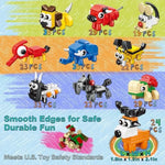 30 Pack Animal Building Blocks Set (758 Pcs) - Party Favors For Kids 8-12, Stocking Stuffers, Classroom Prizes, Party Favors, Goodie Bag Stuffers, Treasure Box Rewards?? & Piñata Fillers