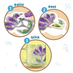 DIY Jelly Stickers Set - 10 Reusable Stickers, Art Kit with Flowers and Butterflies Designs
