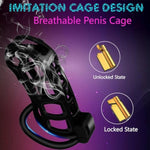 Male Chastity Cage,Large Chastity Device With 4 Sizes Rings For Men Penis Erection Control,Apply To Man Penis Exercise Bondage Gear & Accessories Lightweight Adult Sex Toy.Large Size