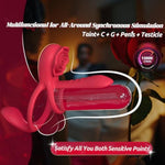 Vibrating Cock Ring Penis Sleeve With Rose Clitoral Stimulator, App Remote Control Penis Ring Vibrator, Couples Male Adult Sex Toys Games For Men Women, Penis Extender Taint G Spot Sex Toy