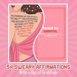 Sweary Affirmation Cards For Women - Waterproof, Daily Positive & Badass Spiritual Words, Funny Self Care Gift, Inspirational Motivational Deck For Shower & Adult Motivation