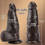 3“ Diameter Huge Thick Dildo Realistic Dildos With Suction Cup For Hands-Free Play, Black Giant Dildo For Vagina G-Spot Anal Sex, Wide Dildo Big Cock Adult Sex Toy For Couple Men Women Gay