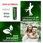 No-Numbing Herbal Delay Spray Drops To Last Longer - Climax Control - Provides 30+ Uses Per 5Ml Bottle