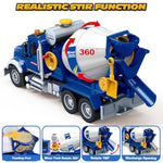 Toddler Trucks Toy, Large Mixer Truck Toy With Lights & Sounds, Truck Vehicle Boy Toy For 3 4 5 6 Year Old Boys, Christmas Birthday Gifts For Boys & Girls