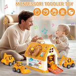 Baby Toys For 1 2 3 Year Old Boy And Girl Gifts Toddler Toys Age 1-2 10-In-1 Montessori With Sound Lights Music Clock Telephone And Car Educational Birthday For Boys Girls 12-18 Months