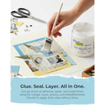 Matte Gel Medium for Acrylic Paint, 8 oz Clear Texture Paste for Mixed Media