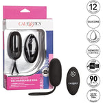 Silicone Remote Rechargeable Egg Bullet Vibrator, Waterproof And Silicone 12-Function Stimulator With Easy Retrieval Cord Adult Couple Sex Toy Black Se-0077-30-3